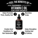 Vitamin E Oil For Hair Growth. Vegan, Unscented, Liquid Hair Grade Serum For Women and Men. No Alcohol. Great for Hair Thickening, Hair Regrowth, Scalp, and Skin. Stop Hair Loss and Hair Thinning 1oz Hair Thickness Maximizer