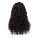 BLY Human Hair HD Transparent Lace Front Wig Deep Wave 4x4 Lace Closure Human Hair Wigs 180% Density Brazilian Virgin Hair Wigs Pre Plucked with Baby Hair Natural Black Color 22 Inch BLY