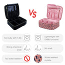 Travel Makeup Bag Large Cosmetic Bag Makeup Case Organizer for Women and Girls (Leopard) Narwey