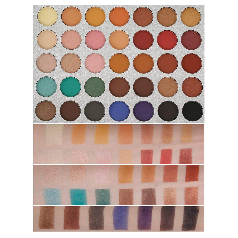 Eyeshadow Palette Matte Eyeshadow Pallet Pigmented Shades Makeup Palette Set Shimmer Foils Eye Makeup Long Lasting Palette of Shades 35 Colors Waterproof and Sweatproof MYUANGO
