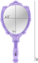 Probeautify Decorative Hand Held Mirror - Beautifully Butterfly Design Hand Mirrors with Handle - Lightweight Mirror - 180 Degrees Full Folding Portable Mirror - Travel Makeup Mirror (Lavender) PROBEAUTIFY Store