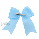 Sky Blue Jumbo Bow Clip with Tails Motique Accessories