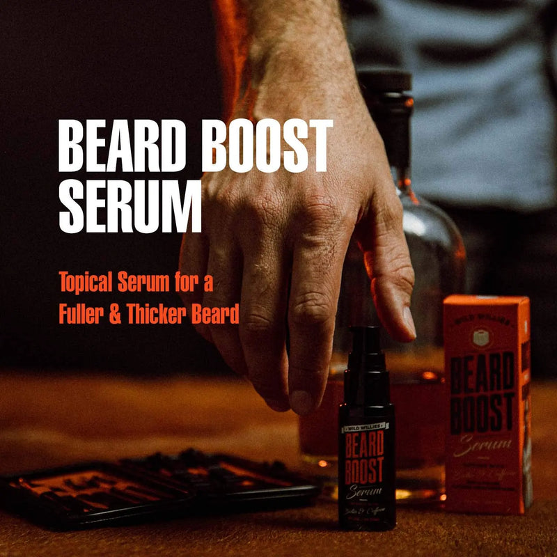Beard Growth Serum with Biotin & Caffeine – Naturally Powerful, Full, Thick, Masculine Facial Hair Treatment infused with Biotin and Caffeine for Men by Wild Willies Wild Willies