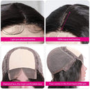 UNice Hair 10A Silk base Fake Scalp T Part Lace Closure Wigs Middle Part for Black Women, Brazilian Remy Hair Curly Wig Pre Plucked with Baby Hair 150% Density (16inch) UNICE Store