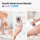 IPL Laser Hair Removal Device for Women & Men - Home 45°F Ice-Cooling Contact for Painless & Long-Lasting Results, 86% Hair Reduction in 3 Weeks for Full Body & Bikini Line, Rose Gold Infinity Warehouse