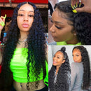 QTHAIR 12A Brazilian Deep Wave Human Hair Lace Frontal Wigs(16",13x4 Wig,Natural Color)150% Density Pre Plucked Natural Hairline with Baby Hair 100% Virgin Brazilian Deep Wave Hair QTHAIR
