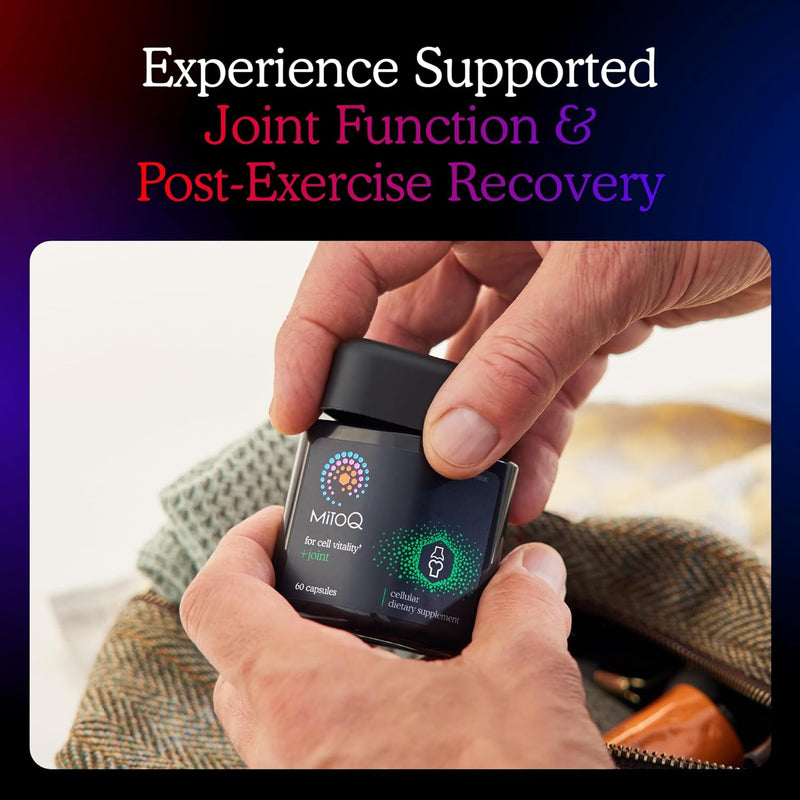 MitoQ +Joint Advanced CoQ10 Antioxidant Supplement - Contains Mitoquinol Mesylate & Green Lipped Mussel Omega Oil Extract - Supports Healthy Joint, Mobility and Cell Vitality (60 Softgel Capsules) Infinity Warehouse