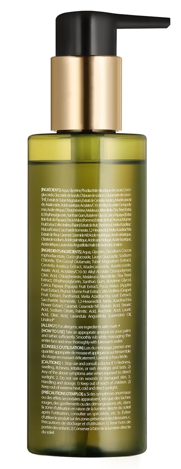 d'alba Piedmont Italian White Truffle Mild Skin Balancing Vegan Cleanser, Hydrating and Calming Cleanser, Mild pH Cleanser with White Truffles for Sensitive Skin, Non-Tightening Gentle Formula