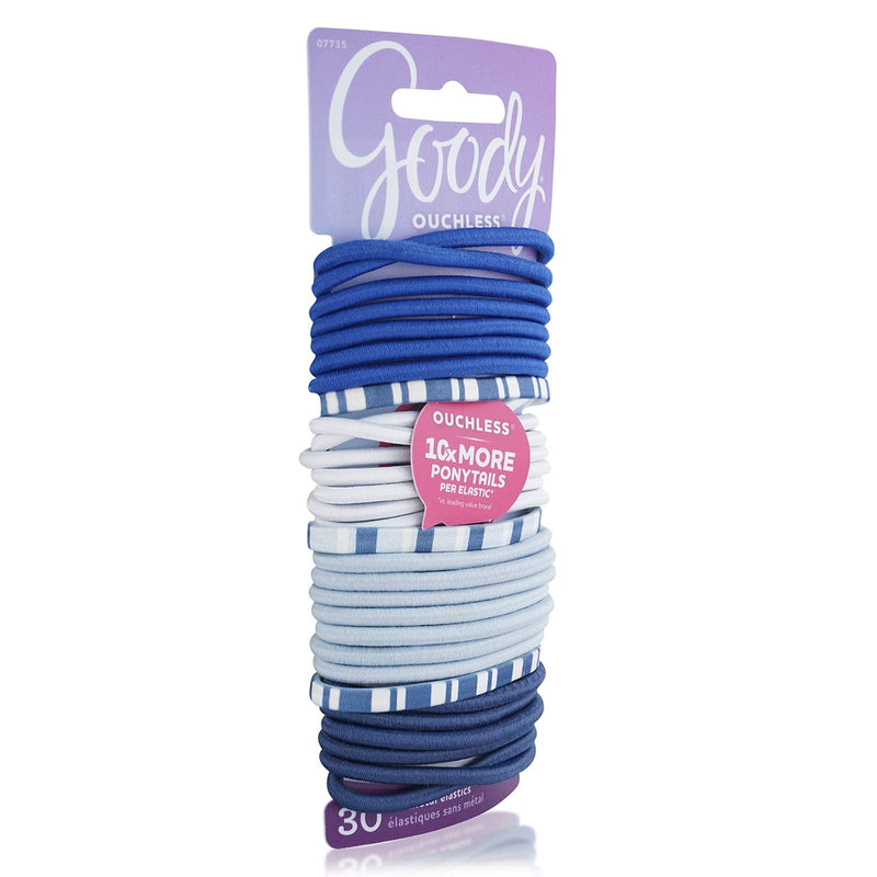 Goody WoMens Ouchless 4 mm Elastics, Nautical, 30 Count GOODY
