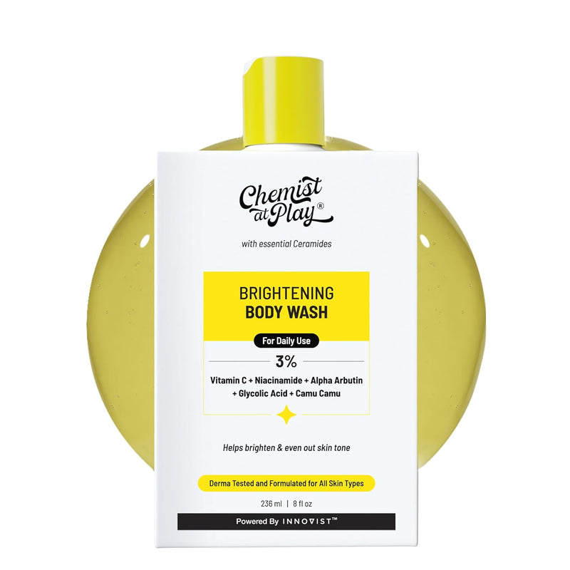 Brightening Body Wash | Glowing Skin Vitamin C Bodywash | Helps to Reduce Fades Dark Spots, Evens out Skin Tone | Alpha Arbutin | 30X Vitamin C with Camu Camu | For Women & Men | 236ml Infinity Warehouse