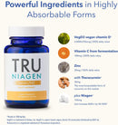 TRU NIAGEN Immune Support Supplement - Daily Defense - Vitamin C from Fermentation, Vegan Vitamin D3 2000 IU, Zinc, Plus Theracurmin (Curcumin) + Multi Award-Winning NAD Boosting Niagen 150mg 30ct Infinity Warehouse