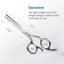 ULG Hair Thinning Scissors Haircut Shears Professional Barber Hair Cutting Trimming Razor Edge Teeth Blending Scissor Japanese Stainless Steel 6.5 inch for Hairdressing Texturizing, Home Salon ULG Store
