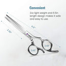 ULG Hair Thinning Scissors Haircut Shears Professional Barber Hair Cutting Trimming Razor Edge Teeth Blending Scissor Japanese Stainless Steel 6.5 inch for Hairdressing Texturizing, Home Salon ULG