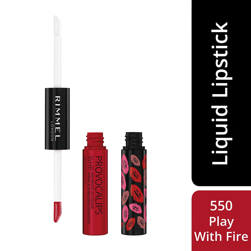 Rimmel London Provocalips 16hr Kiss-Proof Lip Colour - 55 Play With Fire, .14 fl.oz (34666744550) Rimmel