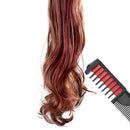 Maydear Temporary Hair Chalk Comb-Non Toxic Washable Hair Color Comb for Hair Dye-Safe for Kids for Party Cosplay DIY - Red Maydear