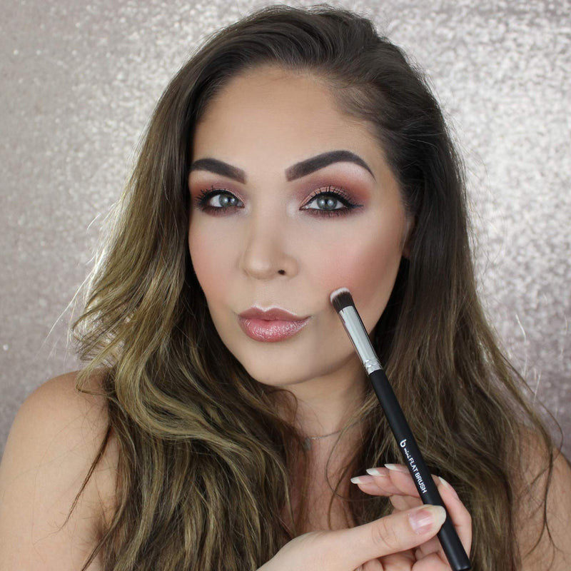 Under Eye Concealer Brush - Beauty Junkees Mini Flat Top Kabuki with Synthetic Bristles for Concealing, Blending, Setting, Buffing with Powder, Liquid, Cream Cosmetics, Vegan Makeup Brushes Beauty Junkees