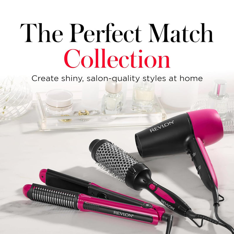 REVLON Perfect Match Flat Iron - Hair Curler and Hair Straightener, with Triple Oil-Infused Ceramic Plates to Reduce Damage, Restore Natural Moisture and Shine Infinity Warehouse