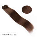 22" Hair Extensions Clip in Human Hair for Women - Silky Straight Remy Real Long Human Hair Clip on 90grams 4pieces Medium Brown