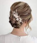 SWEETV Wedding Hair Comb Clip Bridal Crystal Wedding Hair Accessories for Brides and Bridesmaid, Gold SWEETV