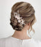 SWEETV Wedding Hair Comb Clip Bridal Crystal Wedding Hair Accessories for Brides and Bridesmaid, Gold SWEETV