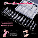 Dual Nail Forms Set,TsMADDTs Clear Acrylic Coffin Nail Forms Set with 120pcs Gel Nail Molds 10pcs Clear Nail Tips Clips,Nail Gel Brush Pen Nail Files Buffer Cuticle Pushers,Nail Extension Forms Set TsMADDTs