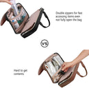 BAGSMART Toiletry Bag Travel Bag with Hanging Hook, Water-resistant Makeup Cosmetic Bag Travel Organizer for Accessories, Shampoo, Full Sized Container, Toiletries BAGSMART Store