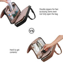 BAGSMART Large Toiletry Bag Travel Bag with Hanging Hook, Water-resistant Makeup Cosmetic Bag Travel Organizer for Accessories, Shampoo, Full Sized Container, Toiletries BAGSMART