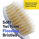 MOUTHWATCHERS - Manual Toothbrushes - Clean Teeth for Adult - 4 Count - Floss Bristle Silver - Invented by Doctor Plotka's MOUTHWATCHERS