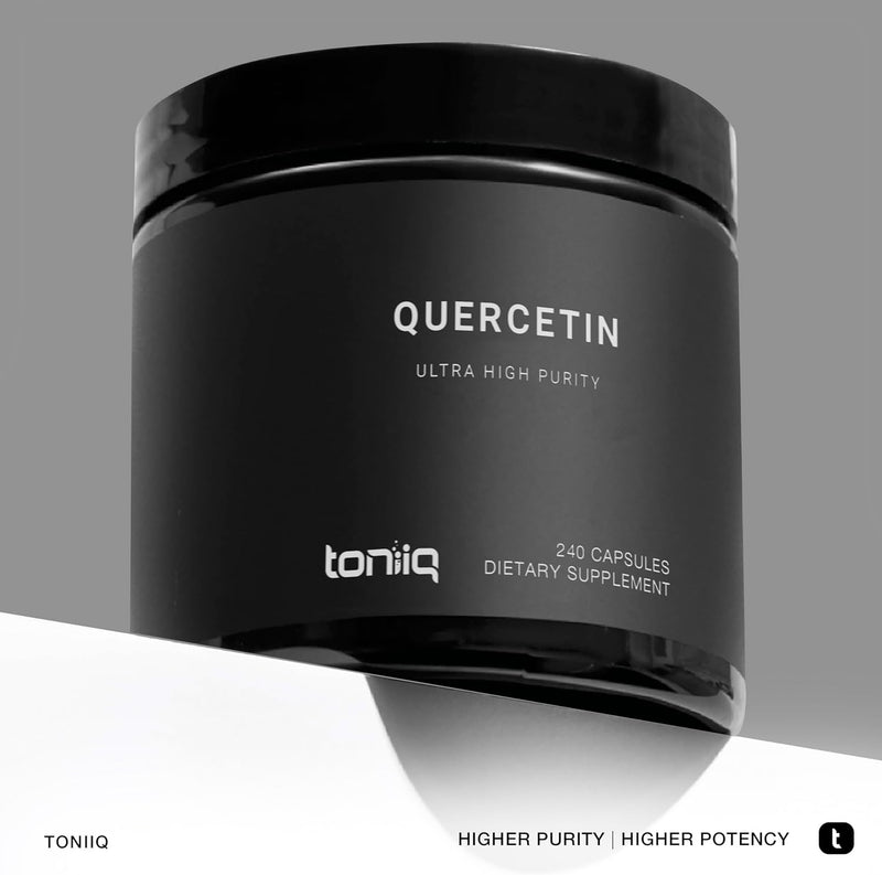 Toniiq Ultra High Purity Quercetin Capsules - 95%+ Highly Purified and Bioavailable - 1000mg Per Serving - 240 Capsules Quercetin Supplement Infinity Warehouse