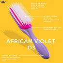 Denman Original Styler, 7 Row for Detangling, Blow-drying, Styling & Smoothing the Hair, African Violet D3 Denman