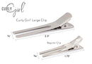 NEW! Curly Girl LARGE Root Curl Clips, Rust Resistant Alligator Clips, Curly Girl Approved, Salon or Home Use, 25 Clips Curly Girl