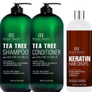 Botanic Hearth Tea Tree Shampoo & Conditioner Set (16 oz each) and Keratin Hair Serum (8 oz) Bundle Botanic Hearth