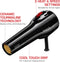 RED by Kiss Handle-Less 2200W Ceramic Tourmaline Hair Dryer, 3 Heat Settings, Pro Blow Dryer with Comb Attachment, Ionic for Frizz-Free Shine, Detangler & Straightening for 4C Infinity Warehouse