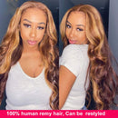 UNice Hair Ombre Blonde Highlight Lace Front Human Hair Wigs for Black Women Brazilian Remy Hair Straight Long 13x4 Lace Front Brown Blonde Mixed Colored Wig Pre Plucked with Baby Hair 24 inch UNICE Store
