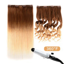 5 Pieces 18" Remy Clip in Hair Extensions Human Hair light Brown to Dirty Blonde Ombre - Silky Straight Short Thick Real Hair Extensions for Women (18 inches, 8T24, 90grams) Amygirl
