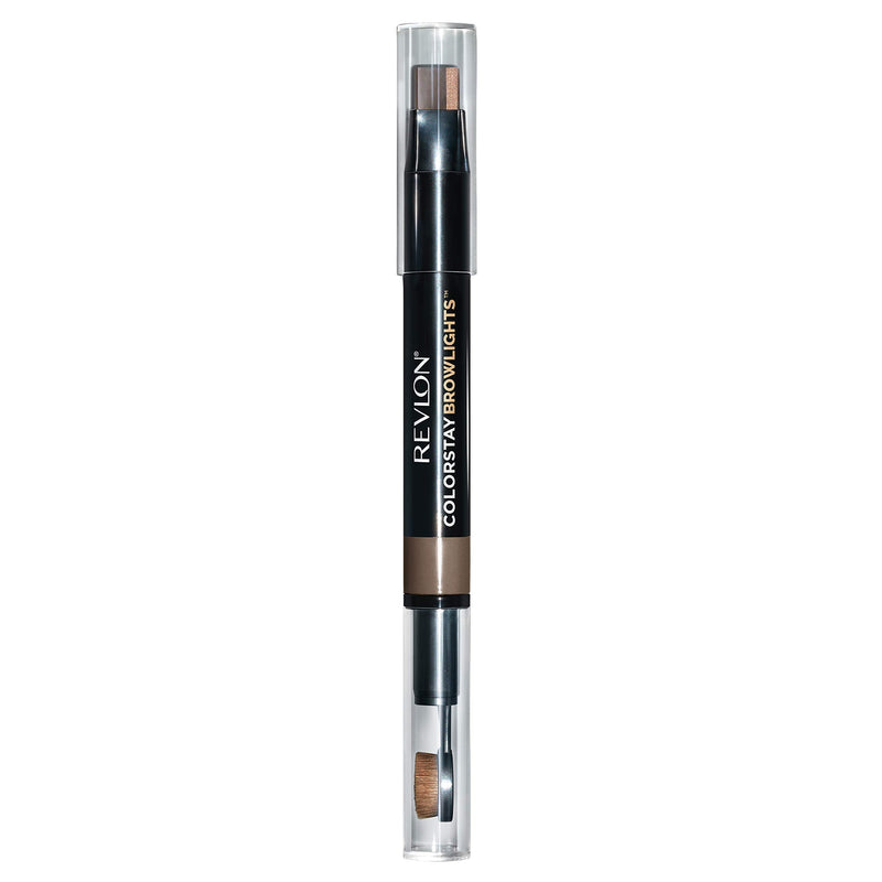 Revlon Colorstay Browlights Pencil, Eyebrow Pencil & Brow Highlighter, Medium Brown, 0.038 REVLON