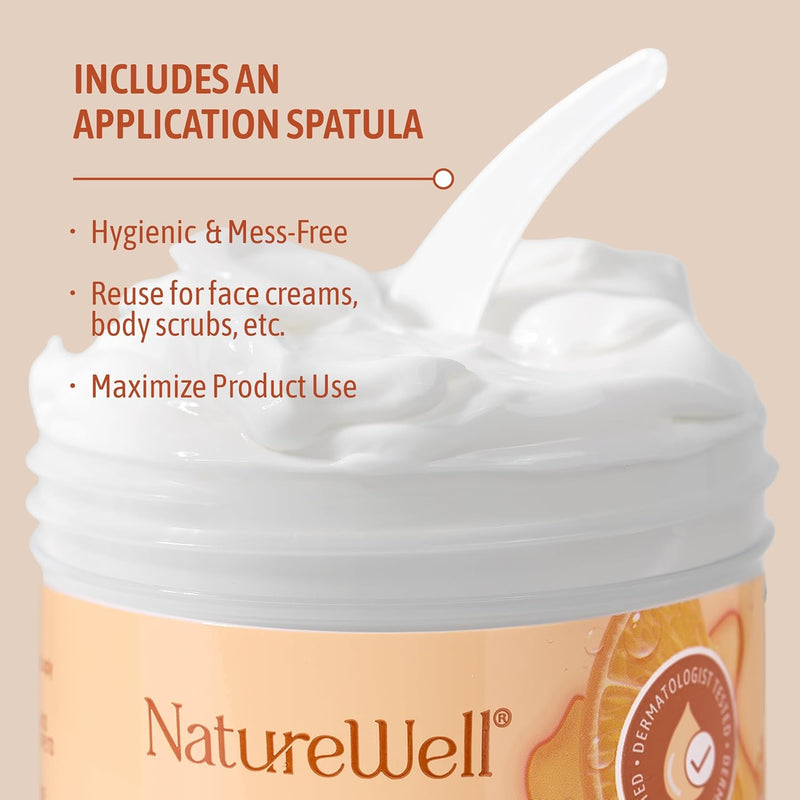 NATURE WELL Clinical Brighten & Hydrate Vitamin C Moisture Cream Skincare for Face, Body & Hands, Revitalizes Dull-Looking Skin, Promotes A Glowing Complexion, Helps Visibly Improve Skin Texture, 16oz Infinity Warehouse