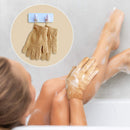 MIG4U Heavy Exfoliating Scrubber Gloves Nylon Thicker and Rougher for Shower, Spa, Massage and Body Scrubs，Dual Texture Bath Glove,Dead Skin Cell Remover with hanging loop (one size, Honey Yellow) MIG4U Store
