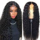 Curly Lace Front Wigs Human Hair Wigs For Black Women T Shape Middle Part Deep Wave Lace Front Wig Virgin Hair 150% Density Pre Plucked With Baby Hair Full . Wonder Girl Store