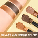LUXAZA 3Pcs Metallic Brown Eyeshadow Stick Set, Metallic And Shimmer Creamy EyeShadow Pencil, Smooth High Pigmented Eye Brightener Stick Smoky Eye Makeup LUXAZA