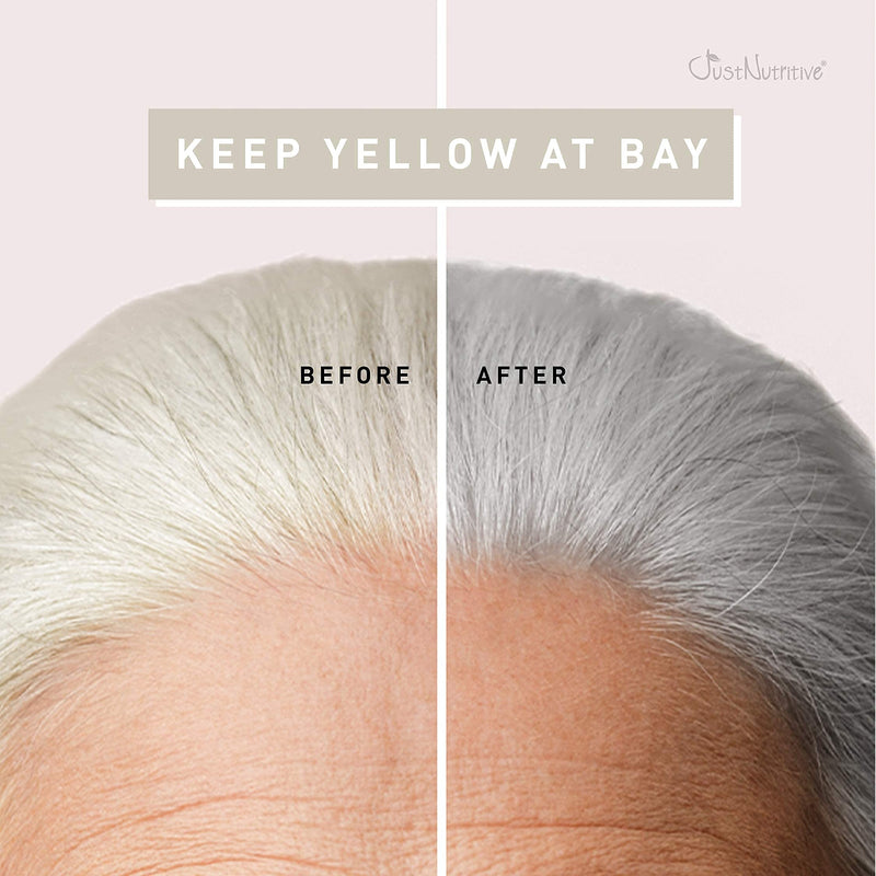 Gray Hair Shampoo and Gray Hair Shampoo | Just Natural Hair Care | Natural Shampoo | Natural Conditioner | Gray Hair Kit | Gray Hair Bundle | Just Nutritive | Each Product 16 oz. Just Nutritive