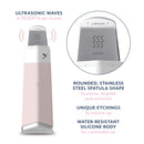 DERMAFLASH DERMAPORE Device, Ultrasonic 2,in,1 Pore Extractor and Serum Infuser Tool, ICY Pink Color DERMAFLASH