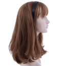 Black 1 Inch Satin Hard Headband Motique Accessories