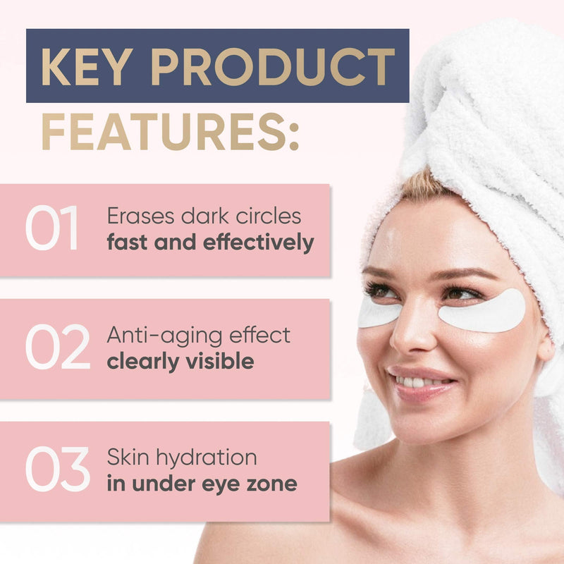 Collagen Under Eye Patches - Puffy Eyes, Dark Circles, Eye Bags, Wrinkles, Puffiness Treatment for Women & Men - Korean Skincare Hydrogel Eye Patches - Cooling Eye Gel Pads with Green Tea [5 Pairs] Elixir Premium Lab