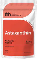Micro Ingredients Astaxanthin 12mg with MCT Oil, 60 Softgels | Fresh Microalgae Source | Triple Strength, Easy to Swallow, Non-GMO, Gluten Free, Soy Free Infinity Warehouse