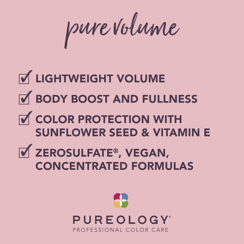 Pureology Pure Volume Shampoo and Conditioner Bundle | For Flat, Fine, Color-Treated Hair | Sulfate-Free | Vegan | Updated Packaging | 9 Fl. Oz. Pureology