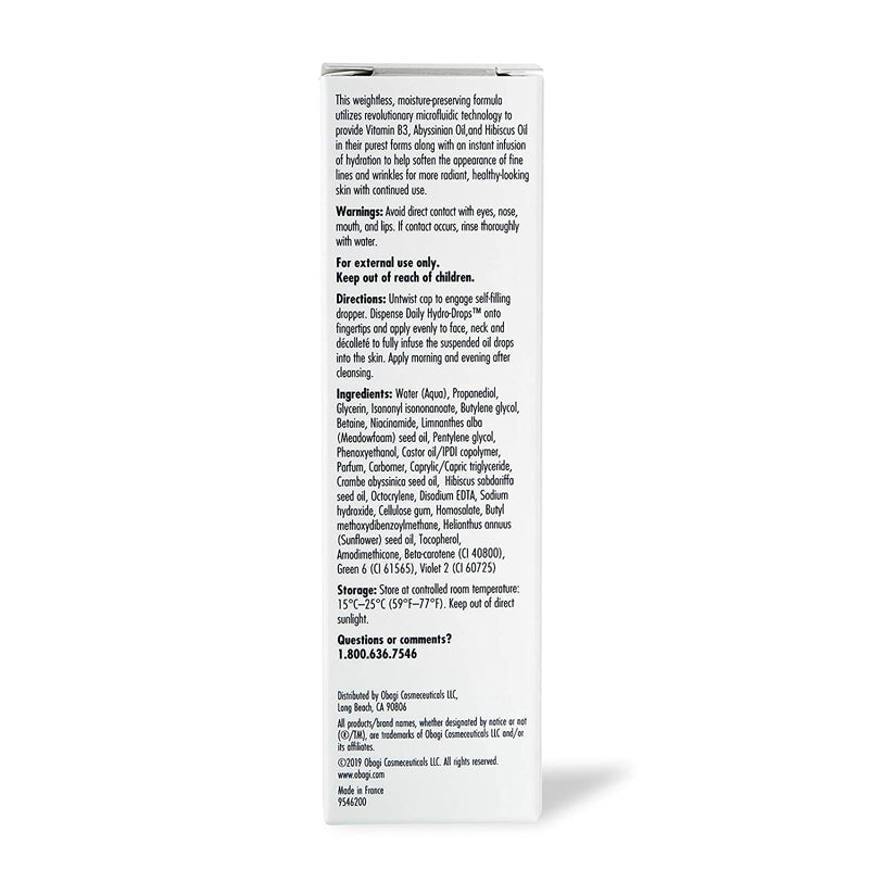 Obagi Medical Daily Hydro-Drops Hydrating Facial Serum for Dry Skin, 1 fl oz - Moisturizing Serum for Face - Hypoallergenic Face Serum with Moisture-Preserving Formula For More Radiant, Healthy-Looking Skin martinandmark.com