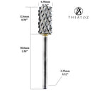 Theatoz Nail Drill Bit Flat Head, Large Barrel Electric Nail File 3/32-inch Shank, Nail Tool, Tungsten Carbide Drill Bits for Removing Gel Nail Polish Acrylic Dipping Powder, Manicure, Pedicure Theatoz