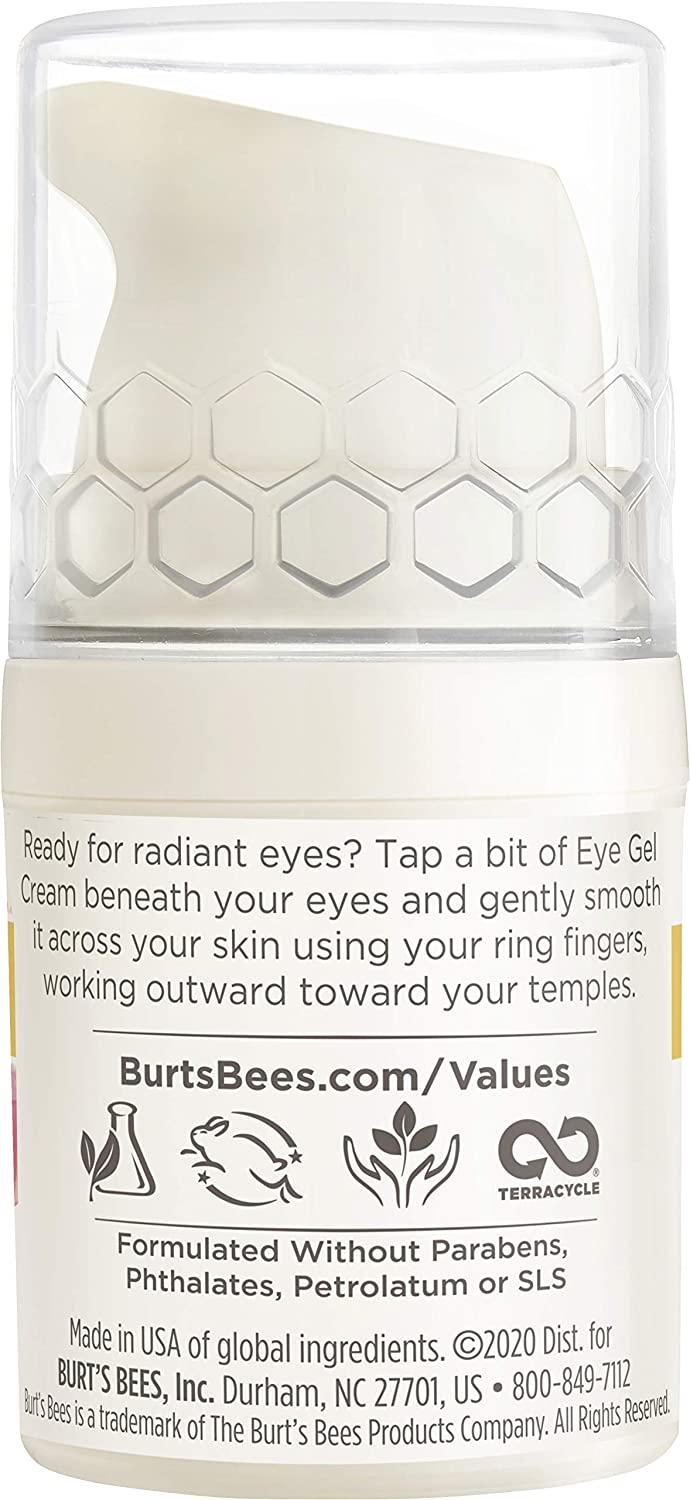 Burt's Bees Truly Glowing Reawakening Gel Eye Cream with Hydrate and Glow Complex, 0.5 Fluid Ounce Burt's Bees