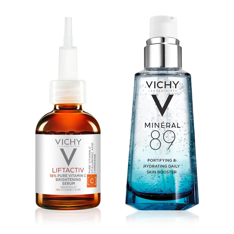 Vichy Mineral 89 Booster, Pure Hyaluronic Acid Serum for Face with Volcanic Mineral Water for Skin Barrier Repair, Plumps & Hydrates, Lightweight Moisturizing Gel, Oil-Free, Non-Sticky Infinity Warehouse